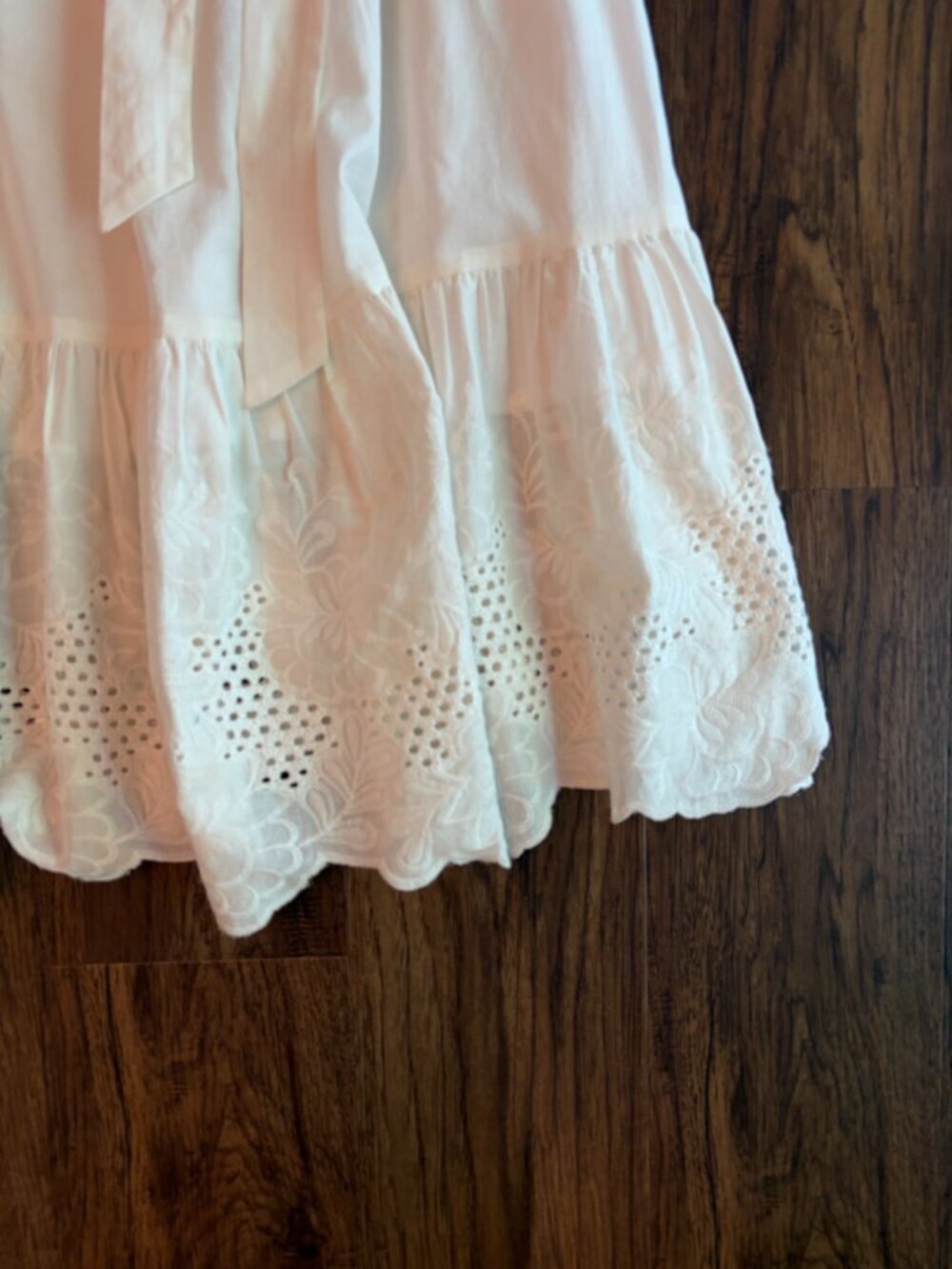 Calvin Klein cotton dress 6 cream cottage core - Picture 7 of 10